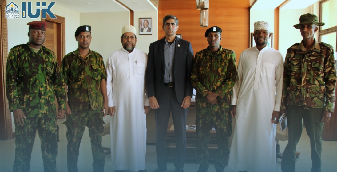The Islamic University of Kenya had the honor of welcoming a distinguished delegation from the National Police Service, led by Chief Imam Abdullahi Hussein Mohamed. The visit, hosted by Vice Chancellor Prof. Dr. Ahmed Bilal Waqar, focused on fostering collaboration in professional development and enhancing campus-community security. IUK remains dedicated to advancing inclusive, high-quality education in service to all sectors of society.